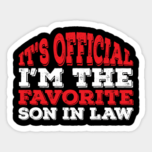 Funny Favorite Son-in-low Gift idea Sticker